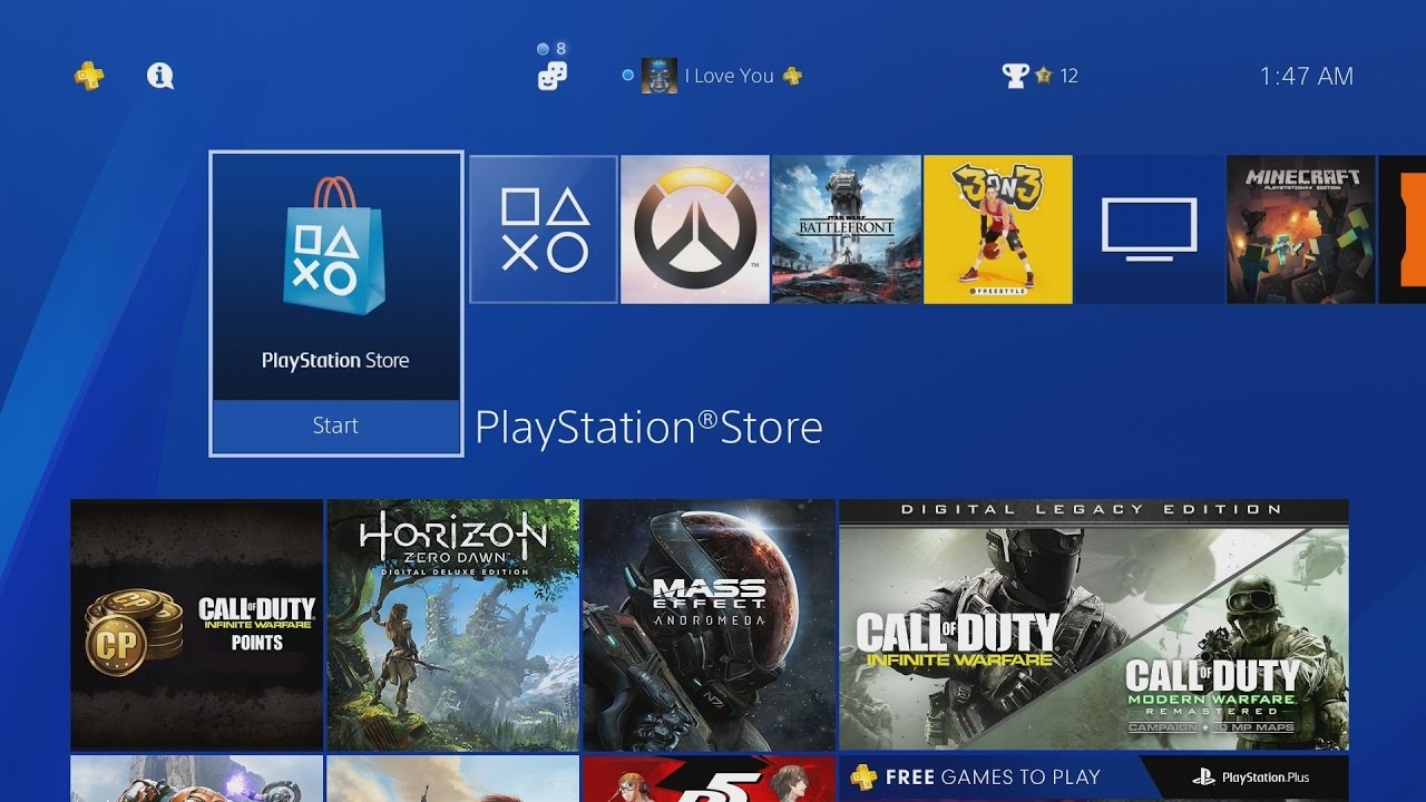 Ps4 best sale menu sounds